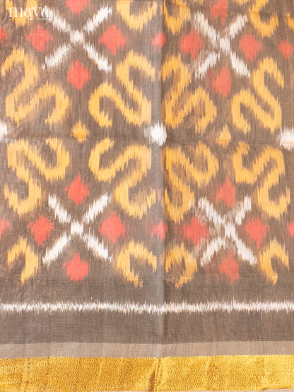 Grey -Pochampally Salwar Unstitch