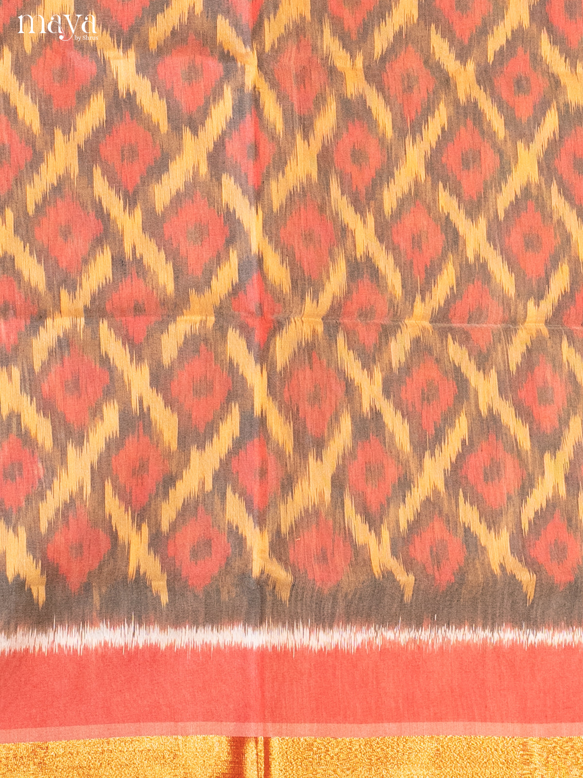 Grey & Pink-Pochampally Salwar Unstitch