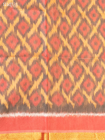 Grey & Pink-Pochampally Salwar Unstitch