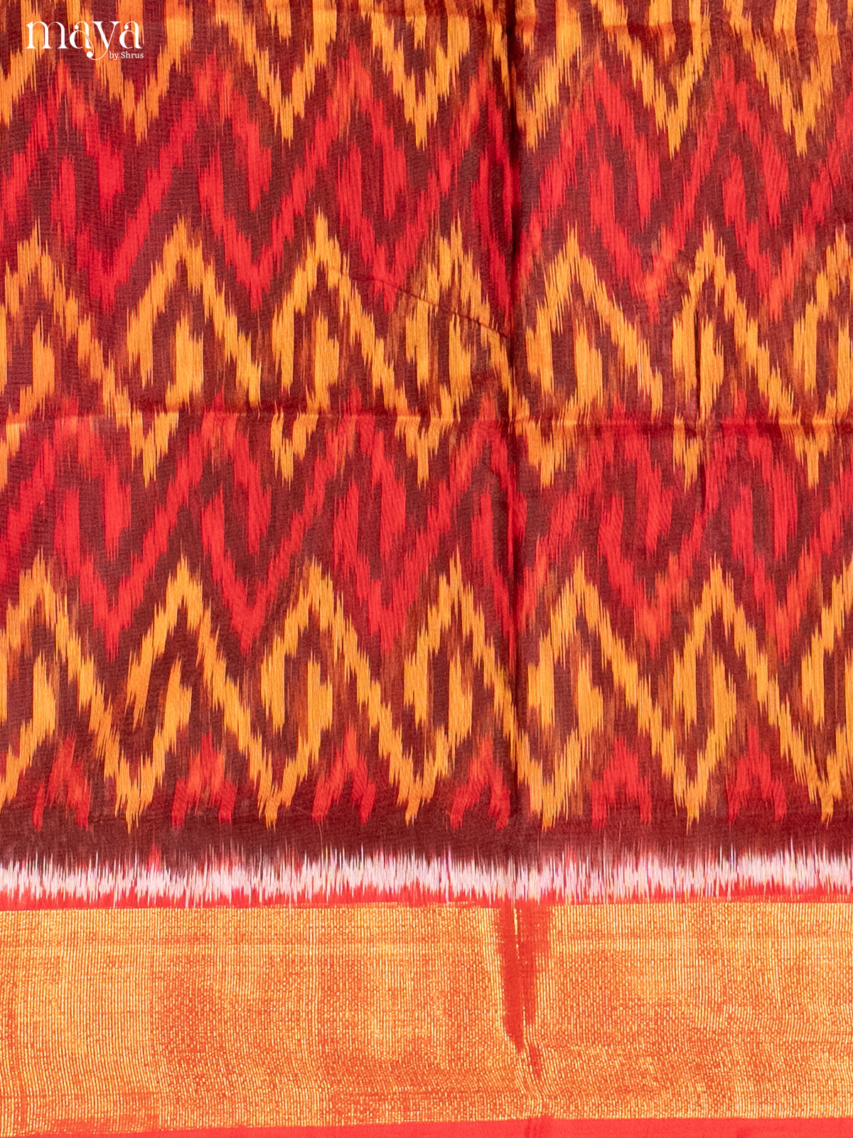 Maroon & Red-Pochampally Salwar Unstitch