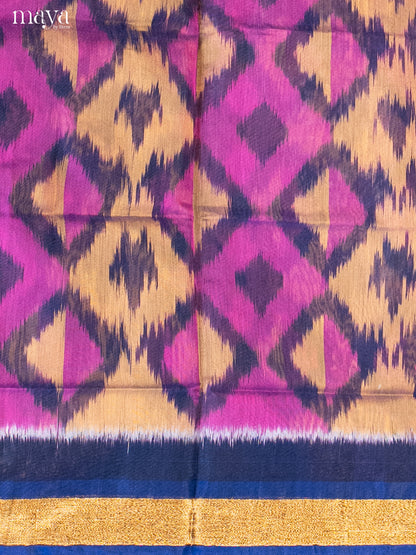 Purple & Blue -Pochampally Salwar Unstitch