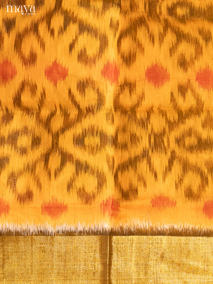 Yellow & Purple -Pochampally Salwar Unstitch