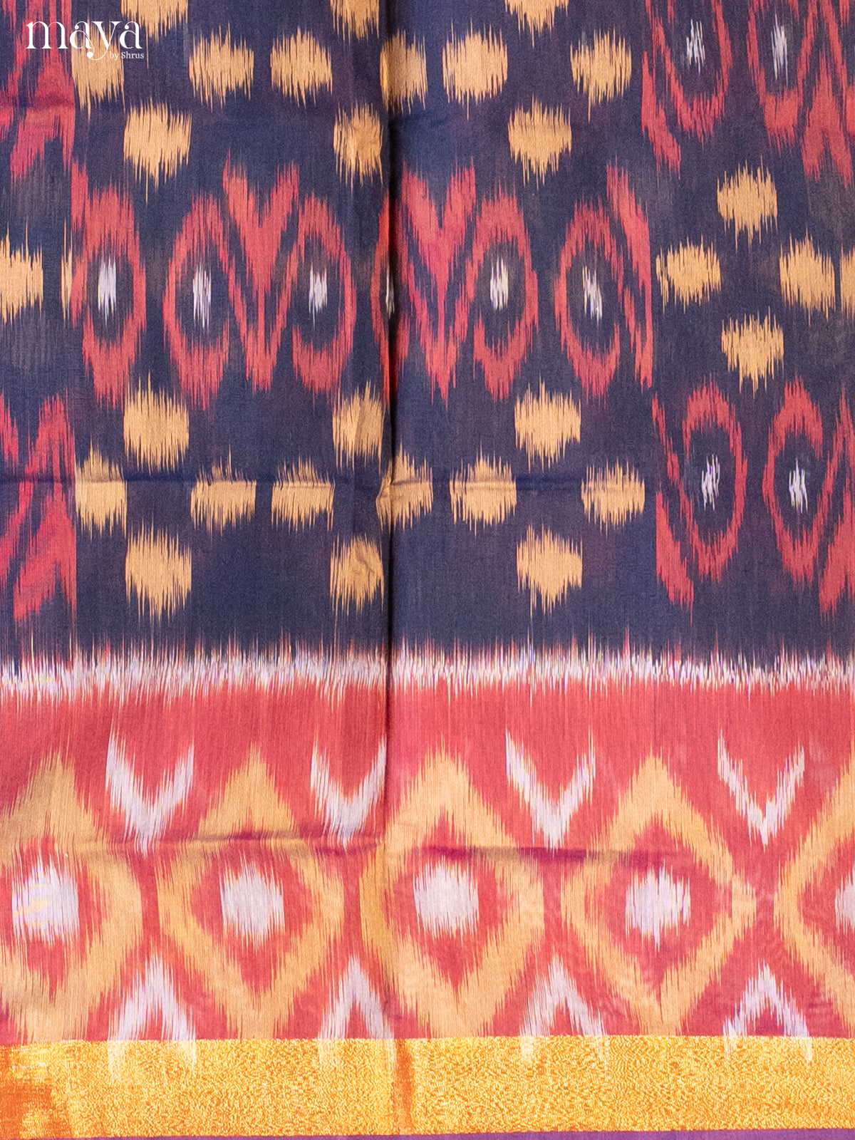 Blue & Purple-Pochampally Salwar Unstitch