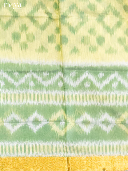 Light Green & Green -Pochampally Salwar Unstitch