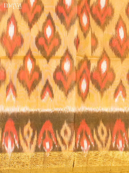 Mustard & Yellow -Pochampally Salwar Unstitch