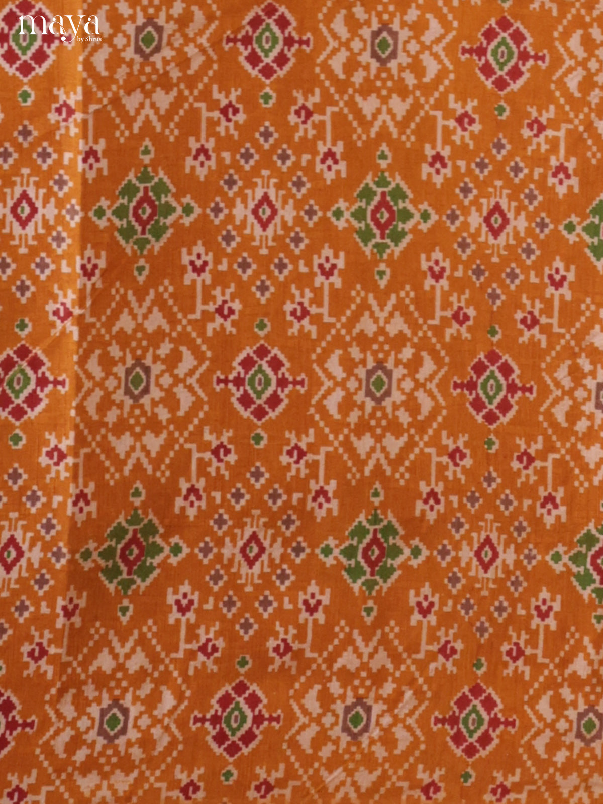 Mustard & Brick Semi patola salwar unstitch with floral pattern- MEA09019