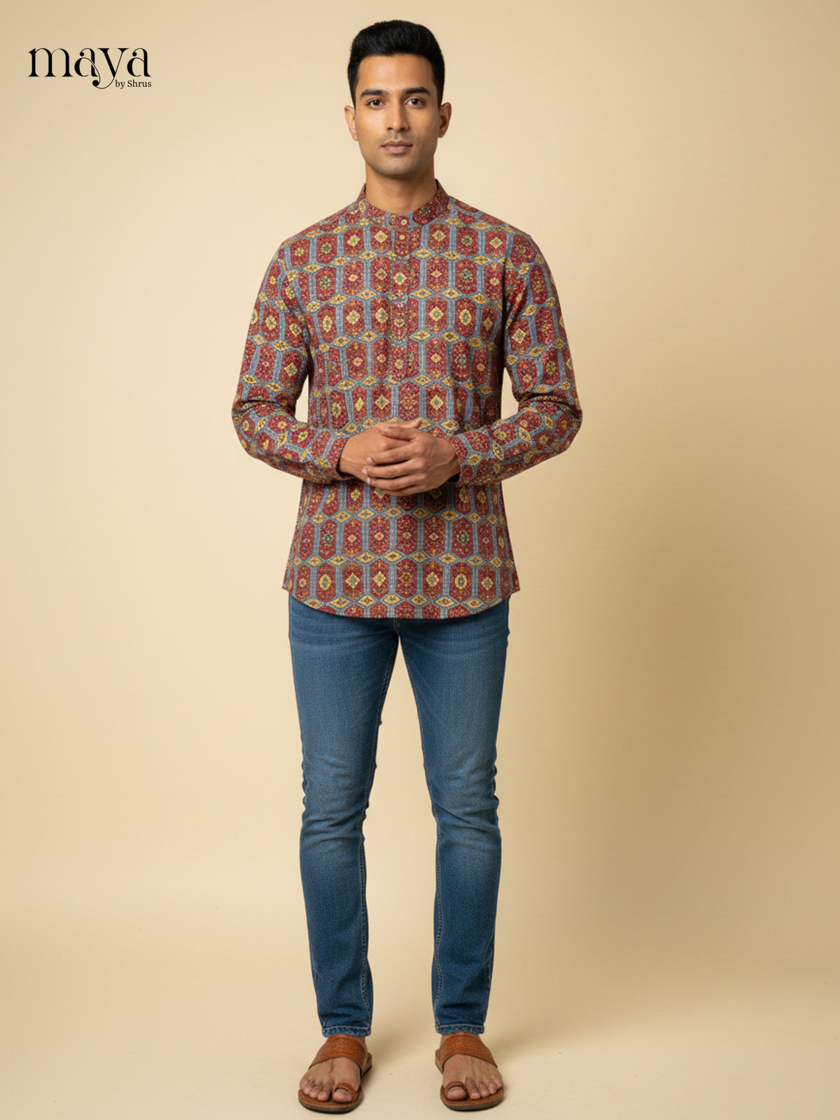 MEA17009-Readymade Mens Kurta