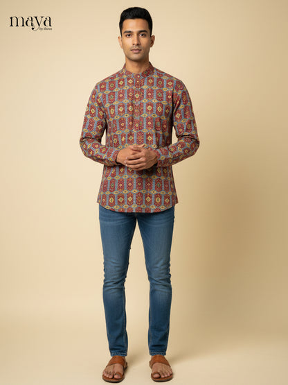 MEA17009-Readymade Mens Kurta
