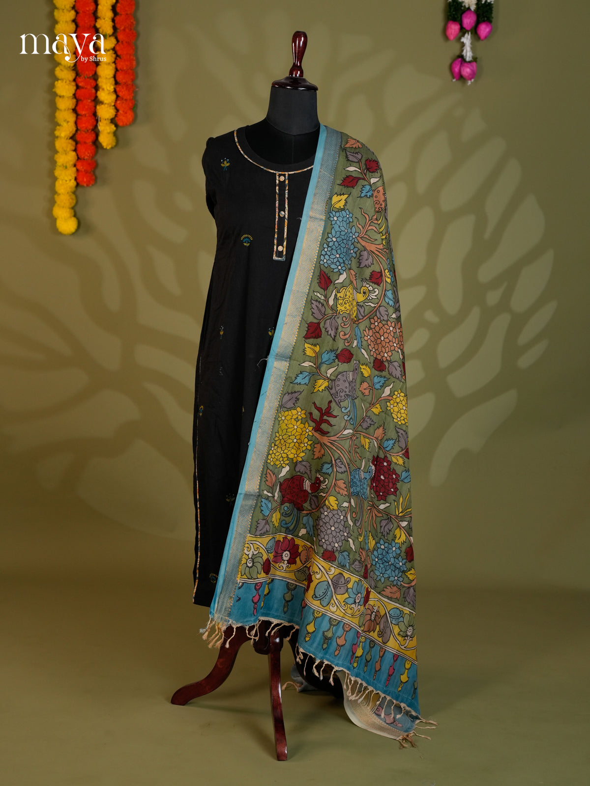 MEA24072-Penkalamkari  Dupatta