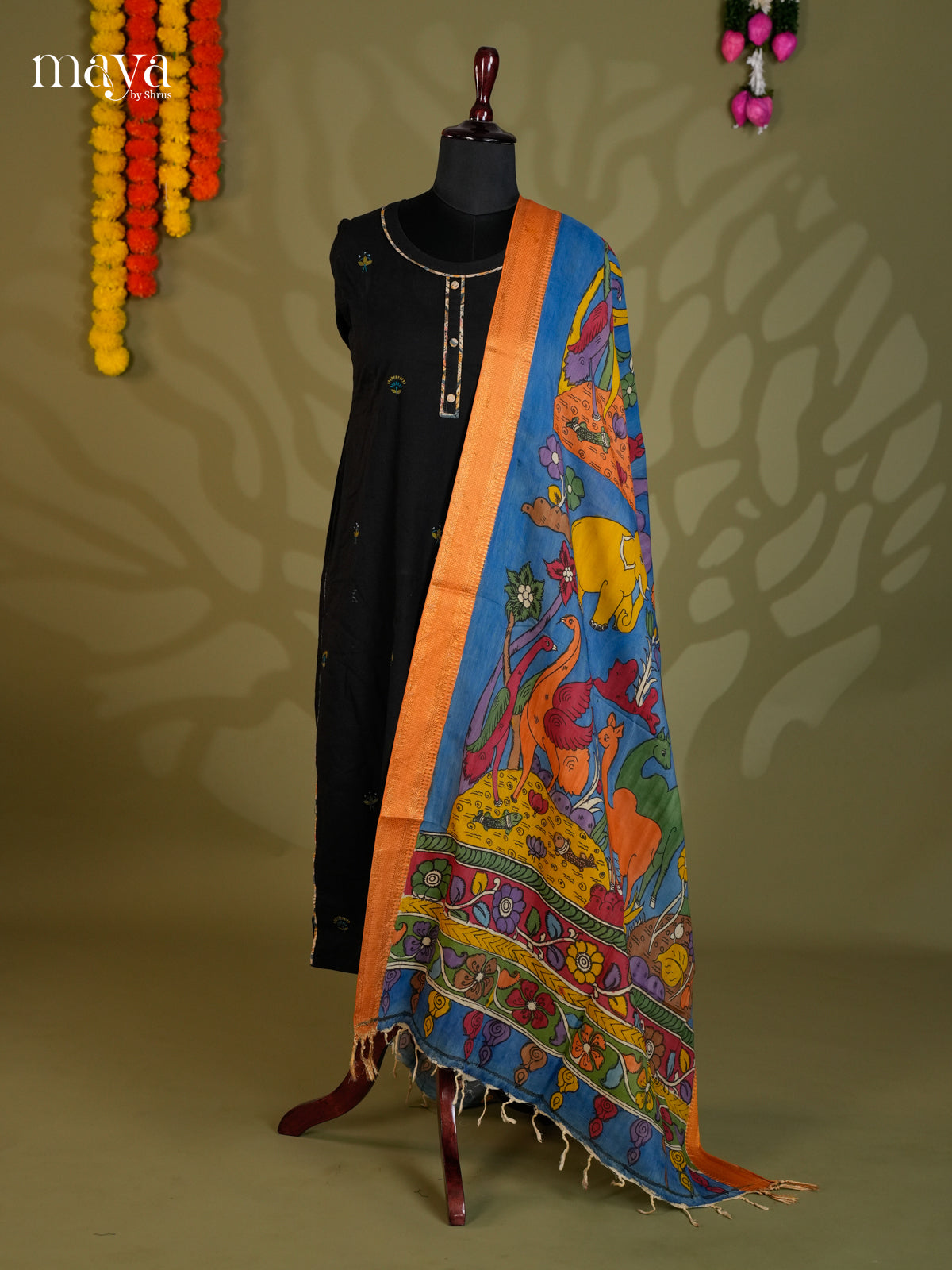 MEA24083-Penkalamkari  Dupatta