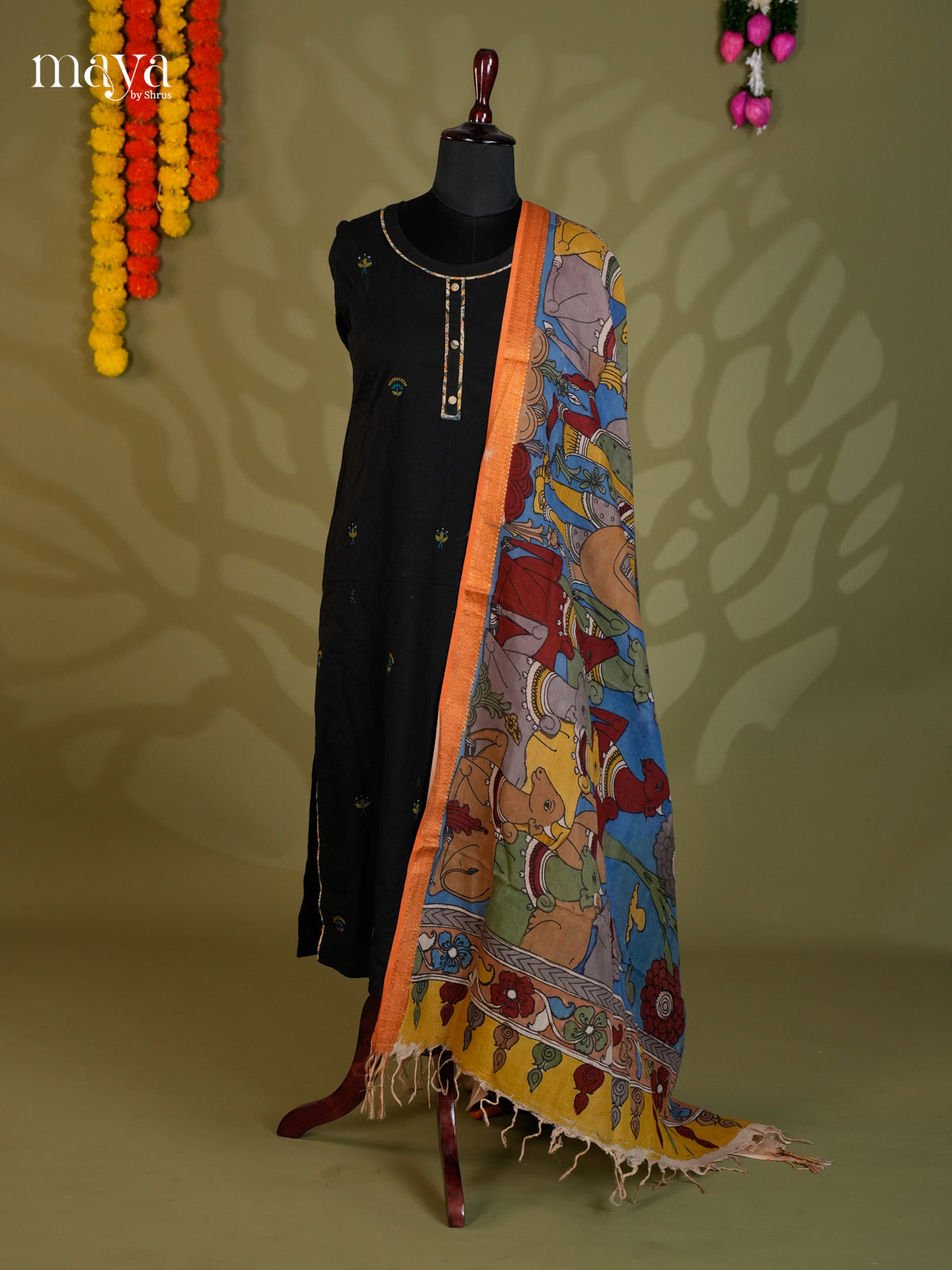 MEA24084-Penkalamkari  Dupatta