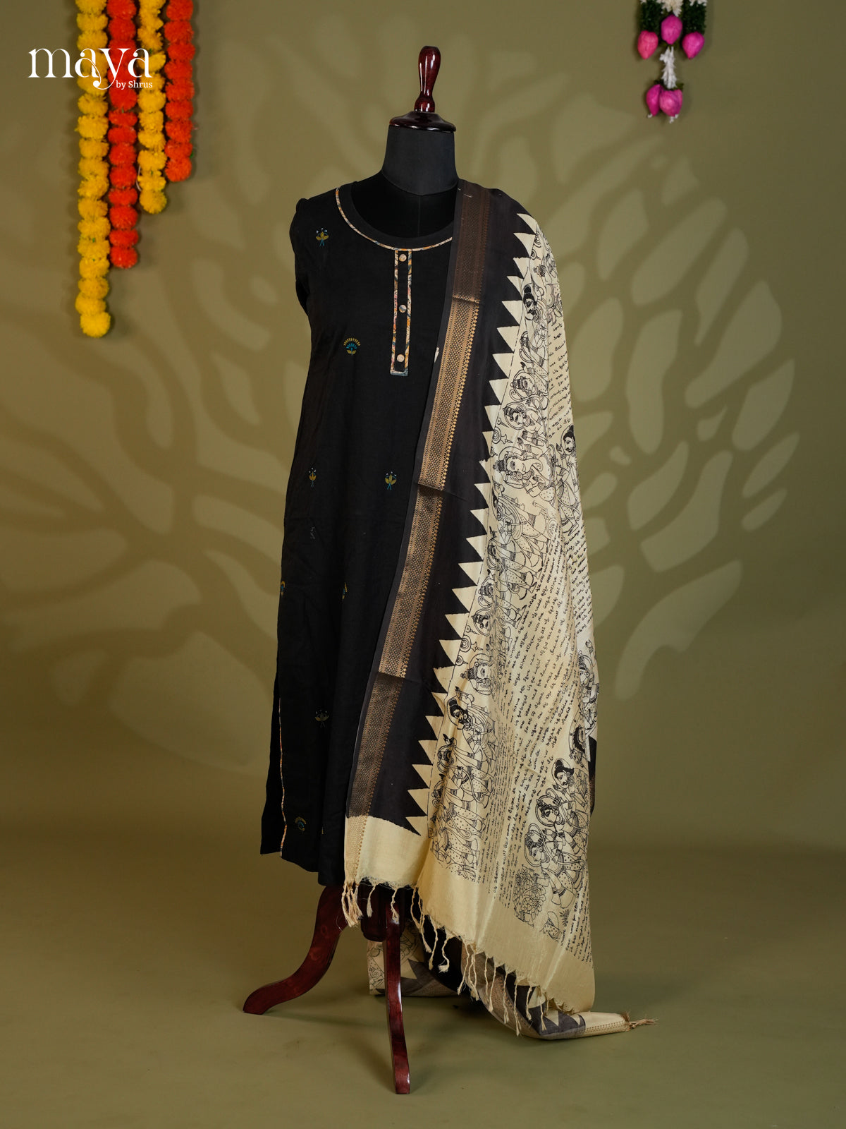 MEA24100-Penkalamkari  Dupatta