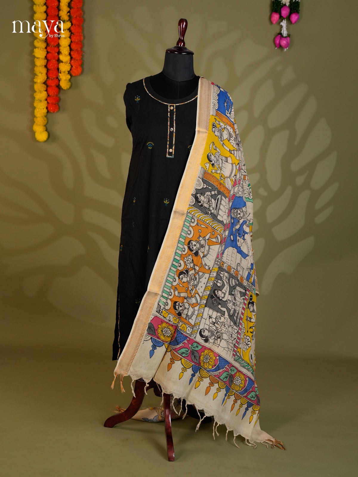 MEA24119-Penkalamkari  Dupatta