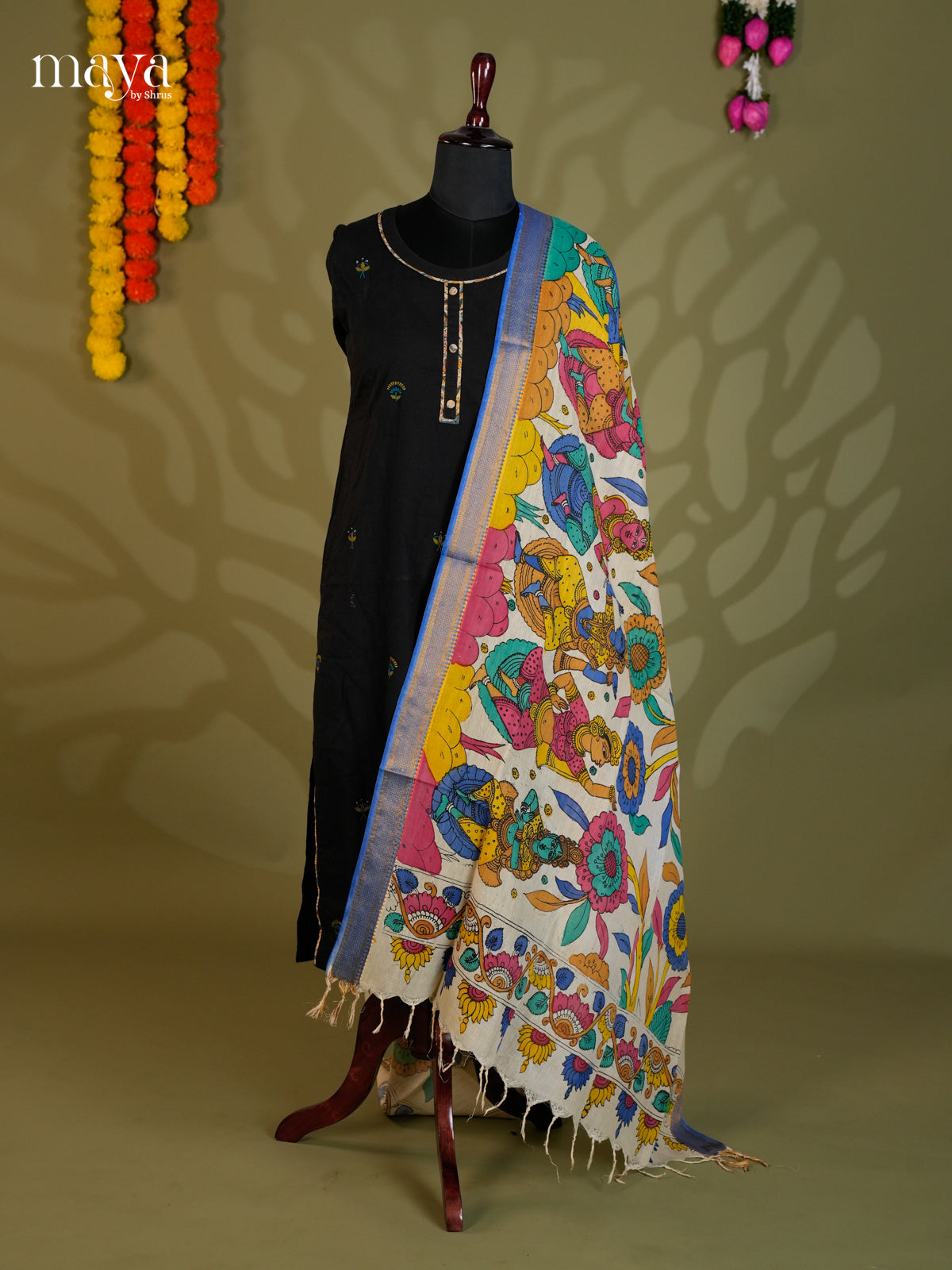 MEA24122-Penkalamkari  Dupatta