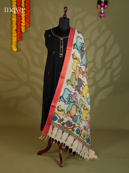 MEA24125-Penkalamkari  Dupatta