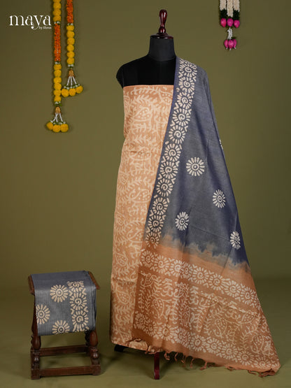 Peach & Blue - Bhatik salwar - MEC13006