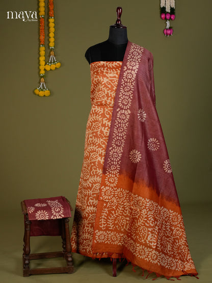 Orange & Brown - Bhatik salwar - MEC13007