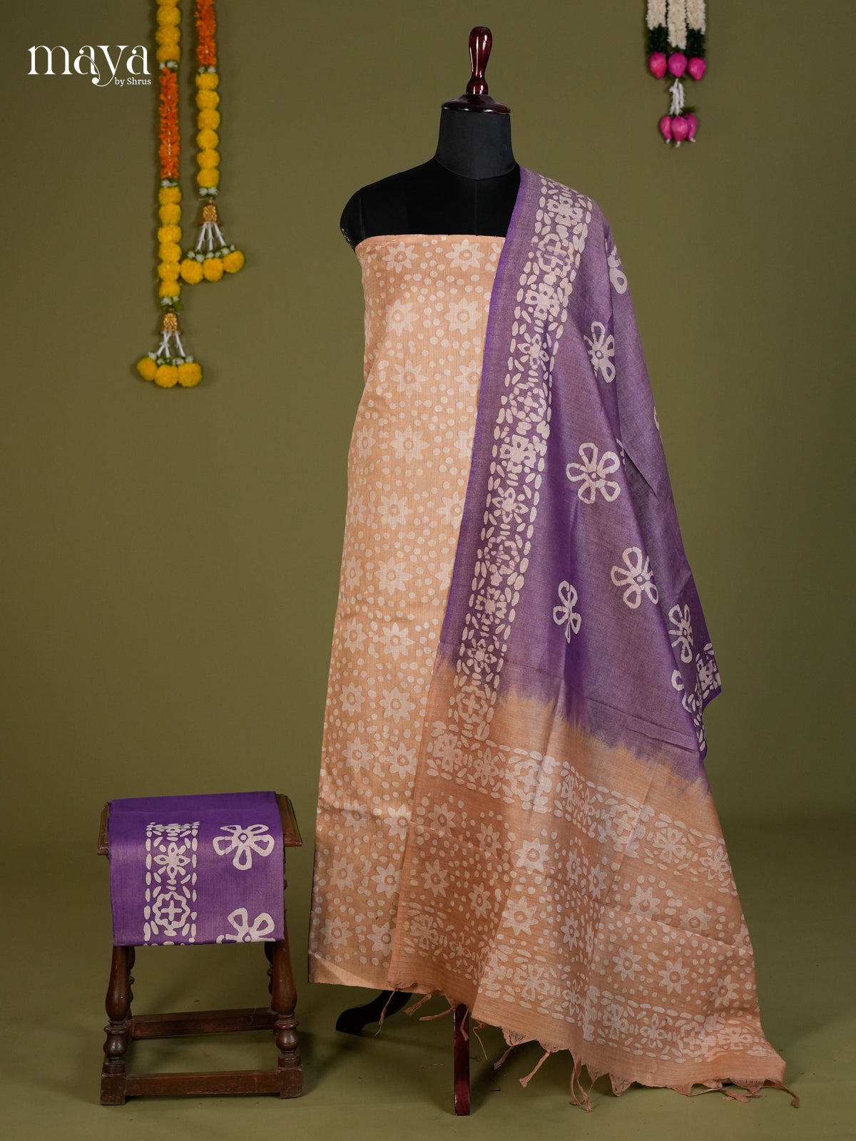Peach & Violet -Bhatik salwar - MEC13008