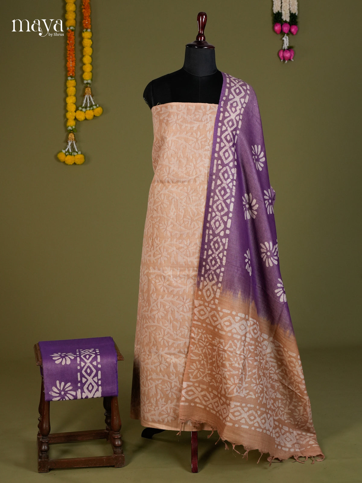 Peach & Violet - Bhatik salwar - MEC13009