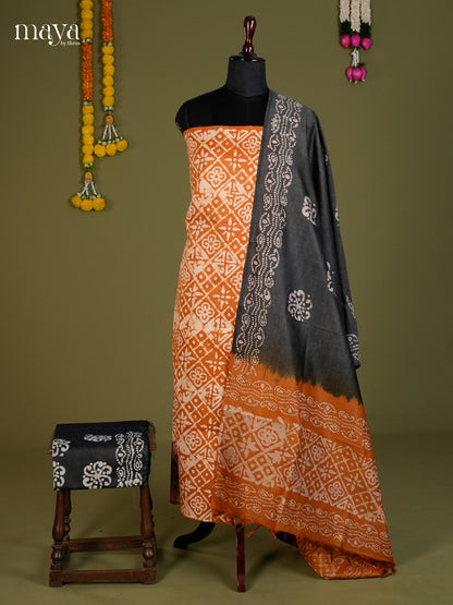 Orange & Elephant Black - Bhatik salwar - MEC13012