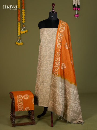 Grey & Orange - Bhatik salwar - MEC13013