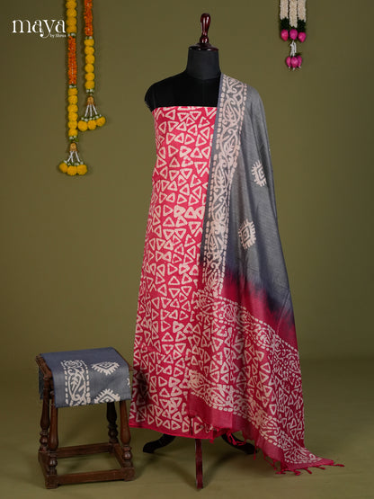Pink & Grey Bhatik salwar - MEC13032