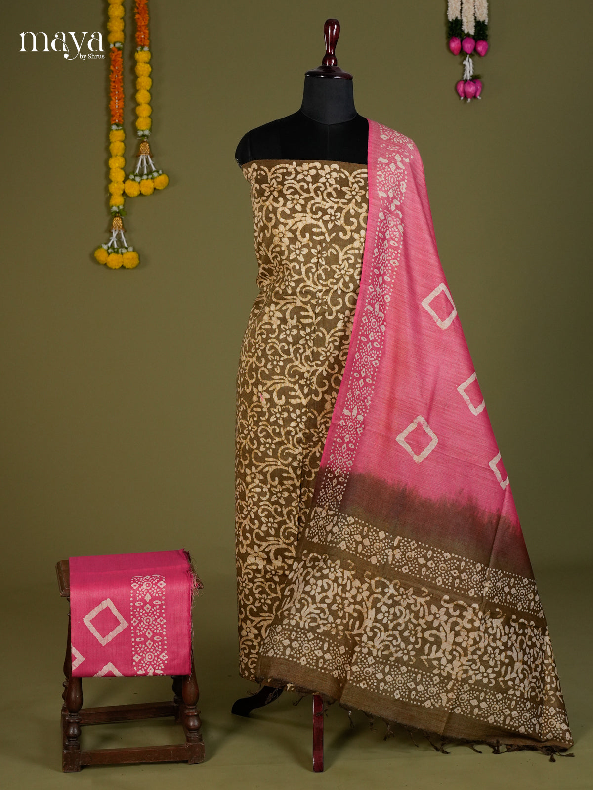 Chutney Green & Pink - Bhatik salwar - MEC13047