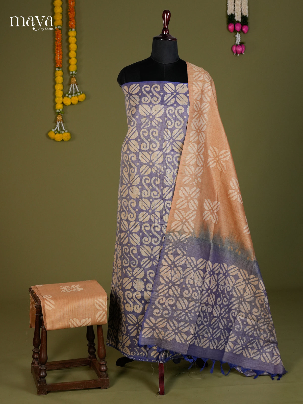 Blue & Peach - Bhatik salwar - MEC13051