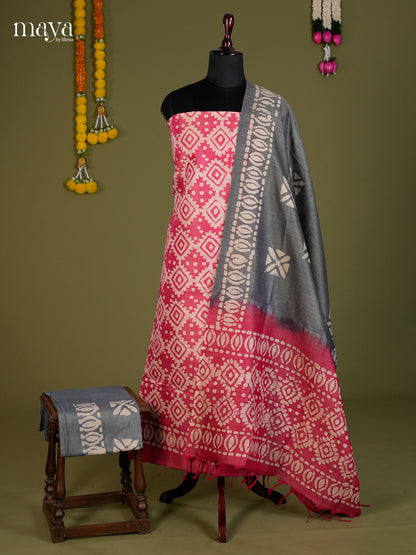 Pink & Grey - Bhatik salwar - MEC13068