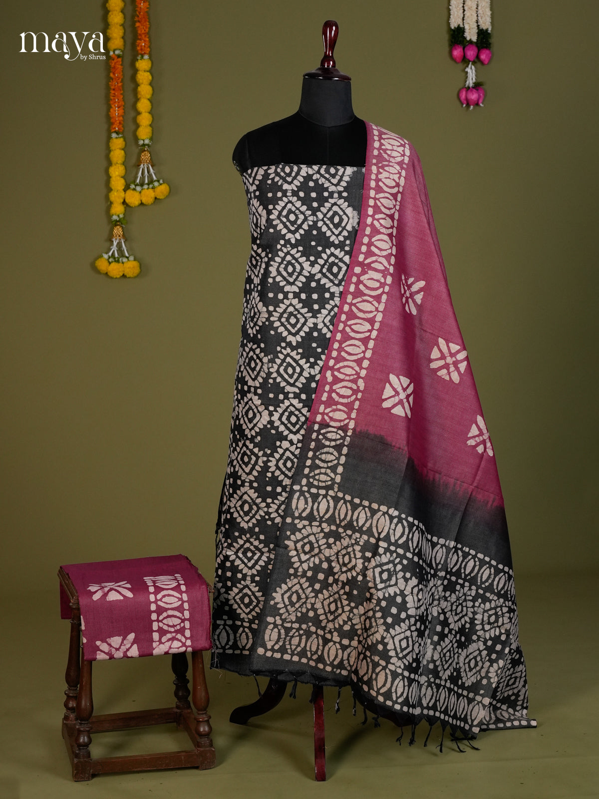 Black & Purple - Bhatik salwar - MEC13075