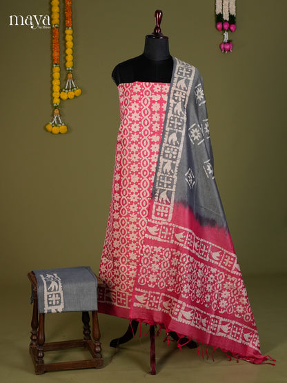 Pink & Grey - Bhatik salwar - MEC13086