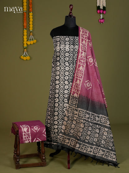 Black & Purple - Bhatik salwar - MEC13087
