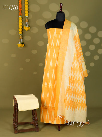 Yellow & Cream - Ikkat Salwar - MEC18005