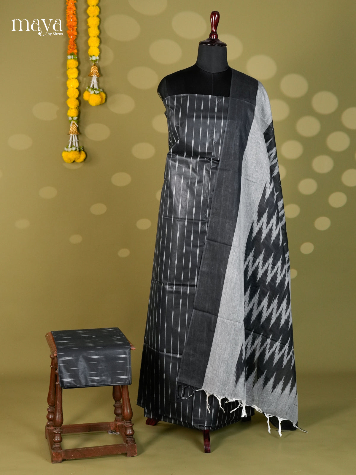 Black & Grey - Ikkat Salwar - MEC18019