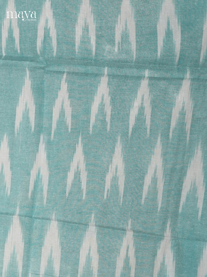 Sky Blue & White - Ikkat Salwar - MEC18022
