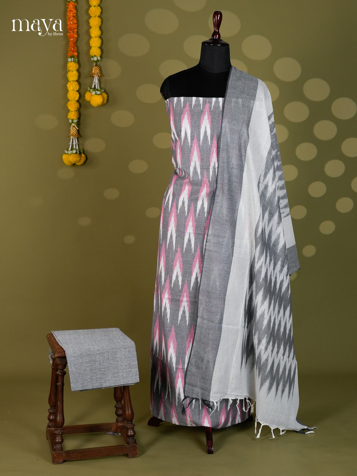 Grey - Ikkat Salwar - MEC18031