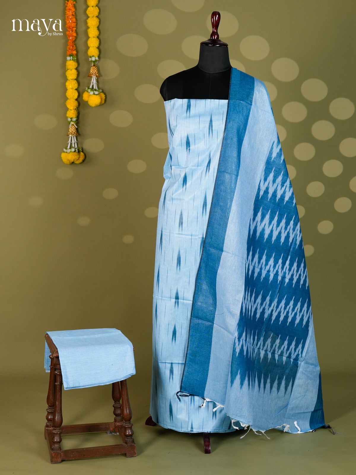Light Blue & Blue- Ikkat Salwar - MEC18036