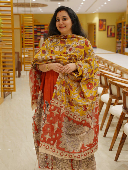 kalamkari Salwar Unstitch  - MED07003