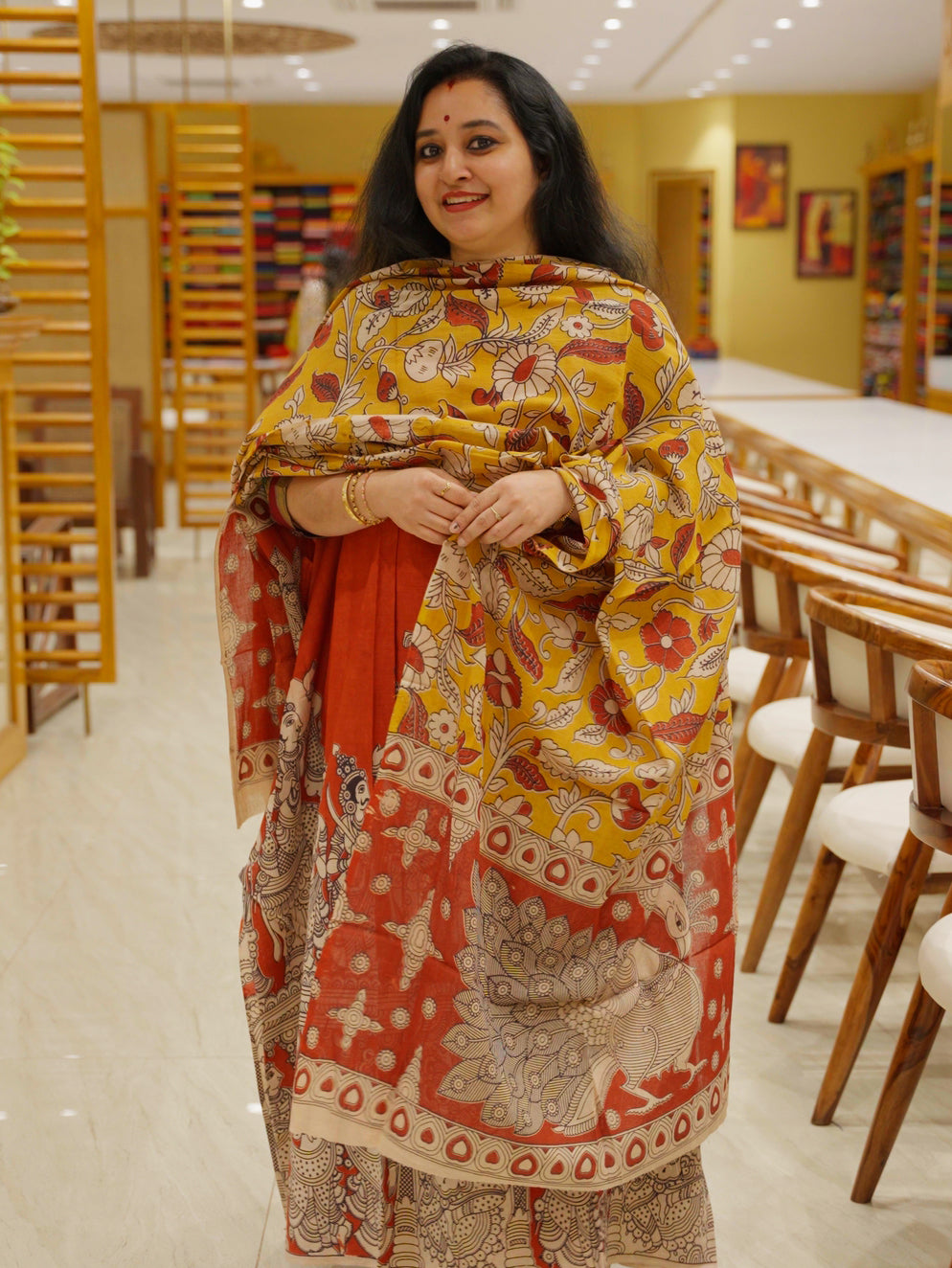 kalamkari Salwar Unstitch  - MED07003
