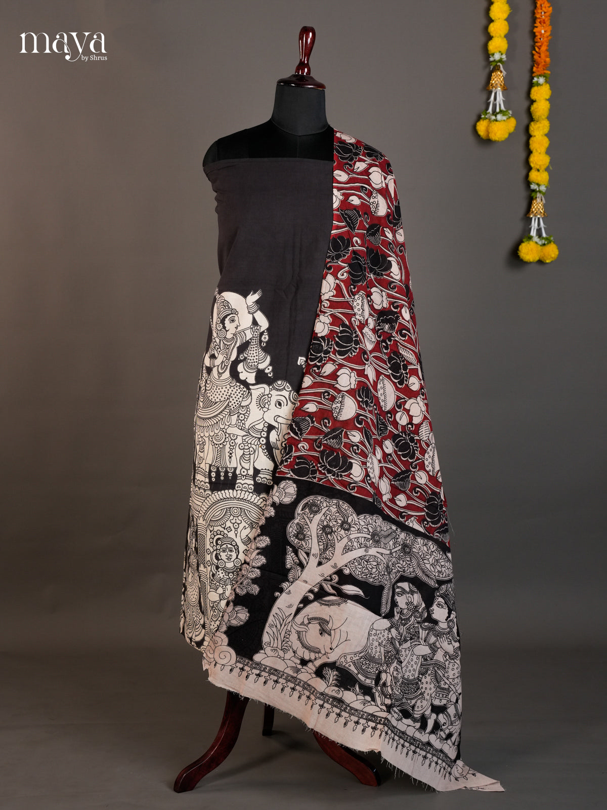 kalamkari Salwar Unstitch  - MED07004