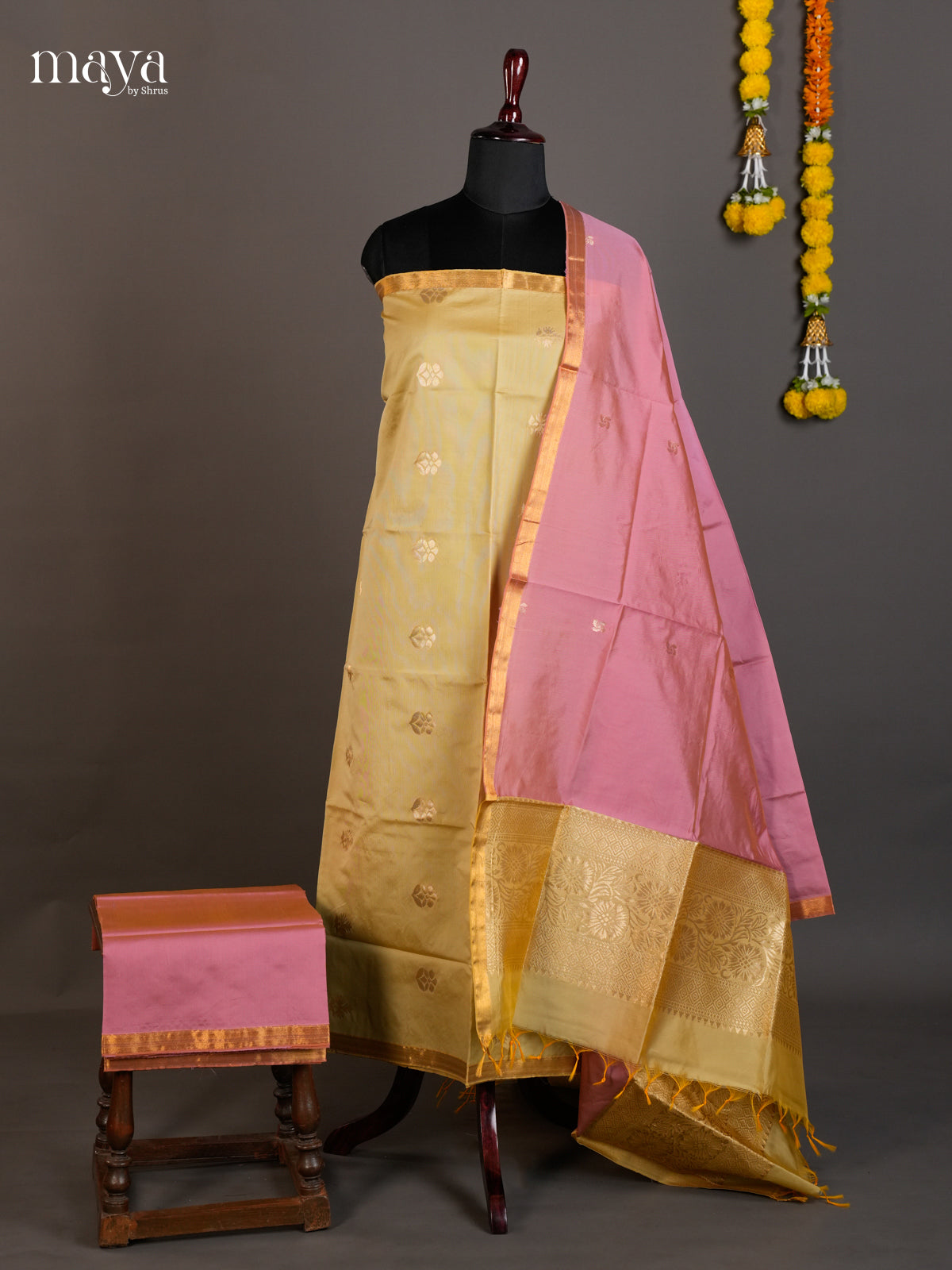 semi softsilk salwar - MED20102