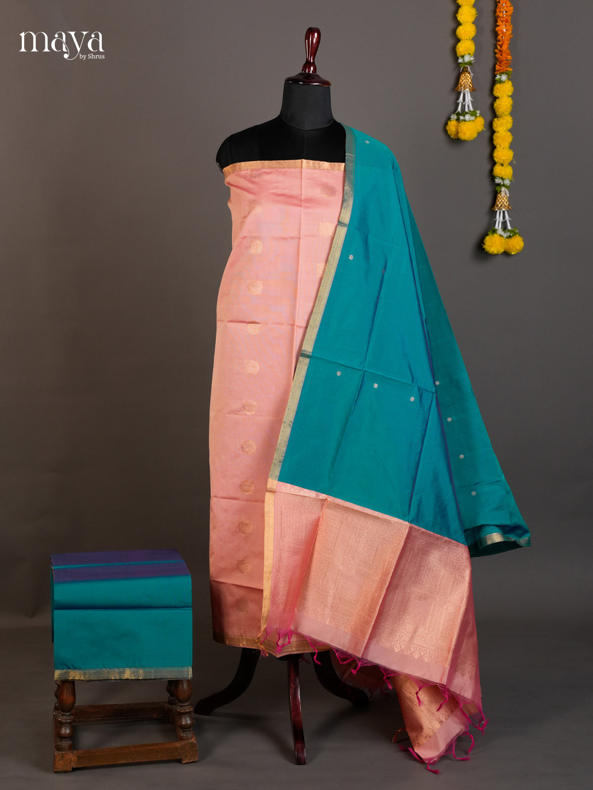 semi softsilk salwar - MED20103