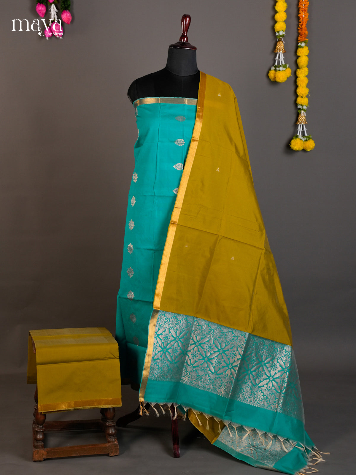 semi softsilk salwar - MED20109