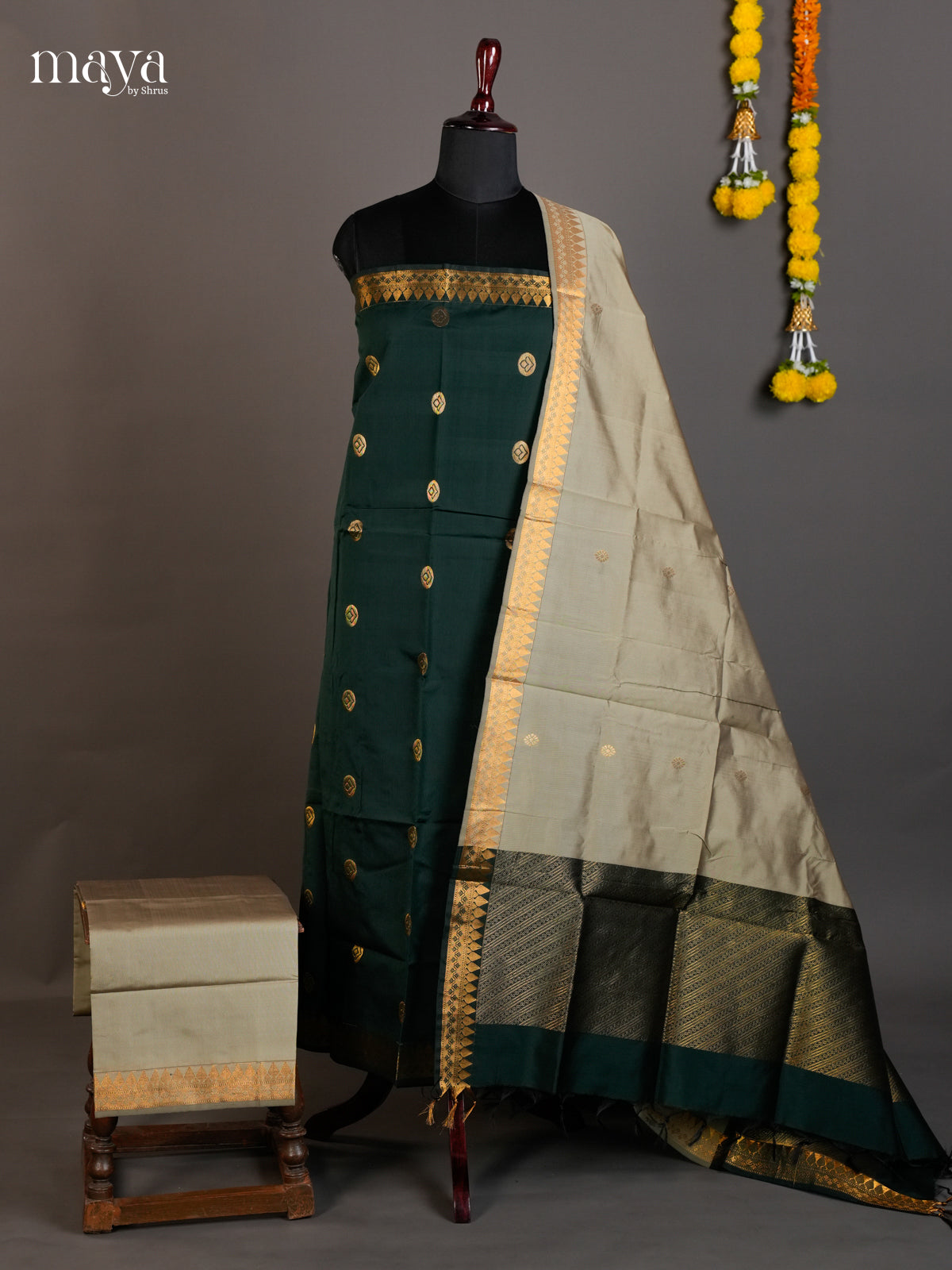 semi softsilk salwar - MED20111