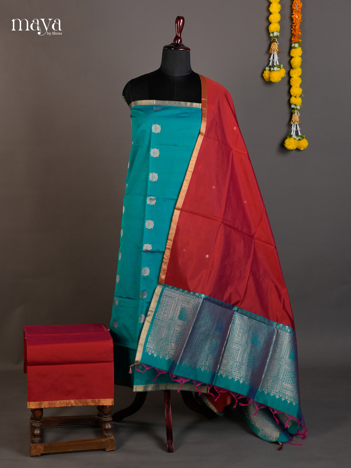 semi softsilk salwar - MED20112