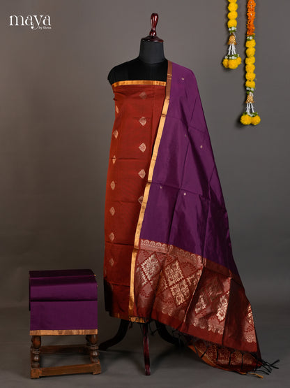 semi softsilk salwar - MED20114