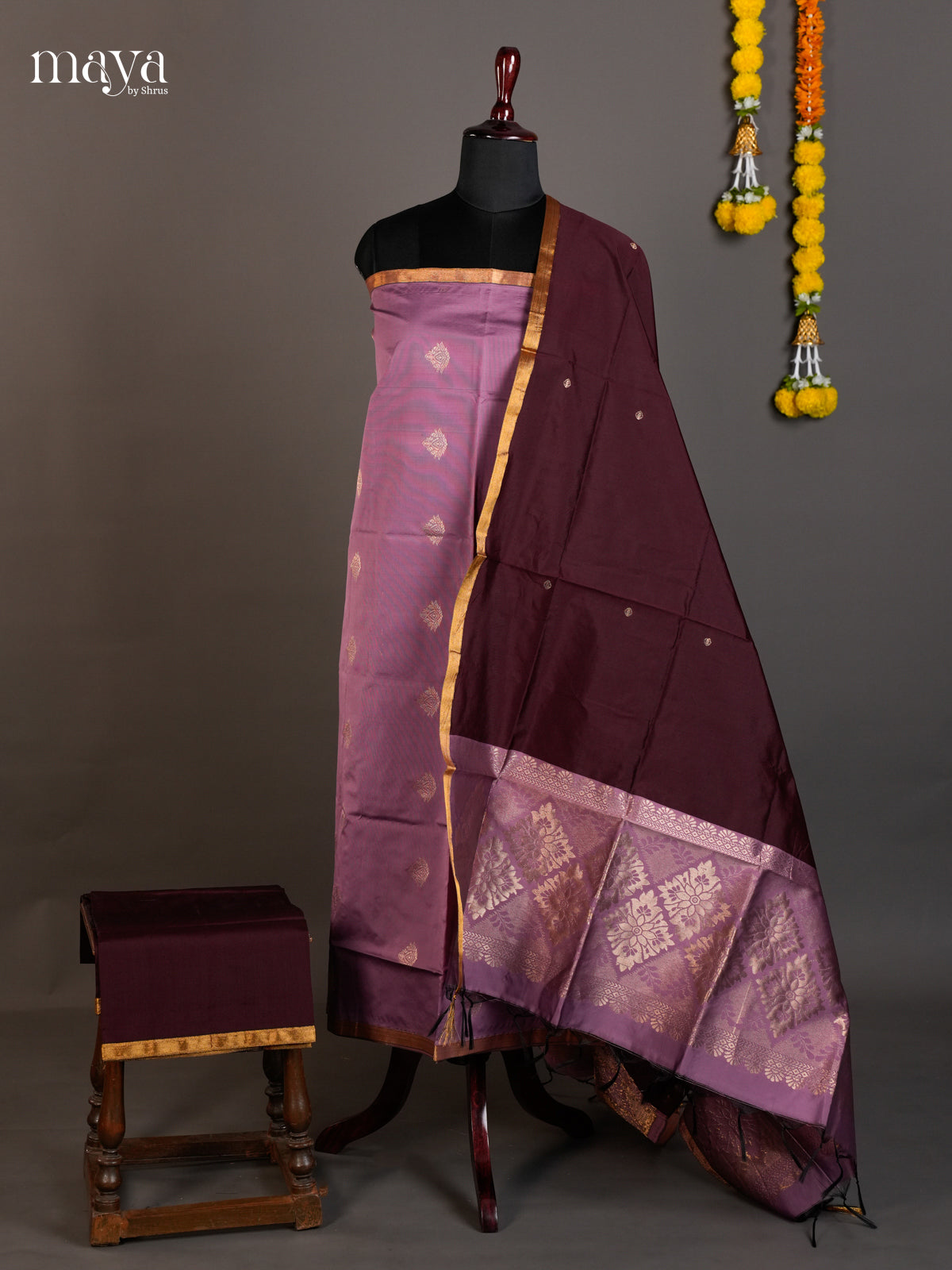 semi softsilk salwar - MED20116
