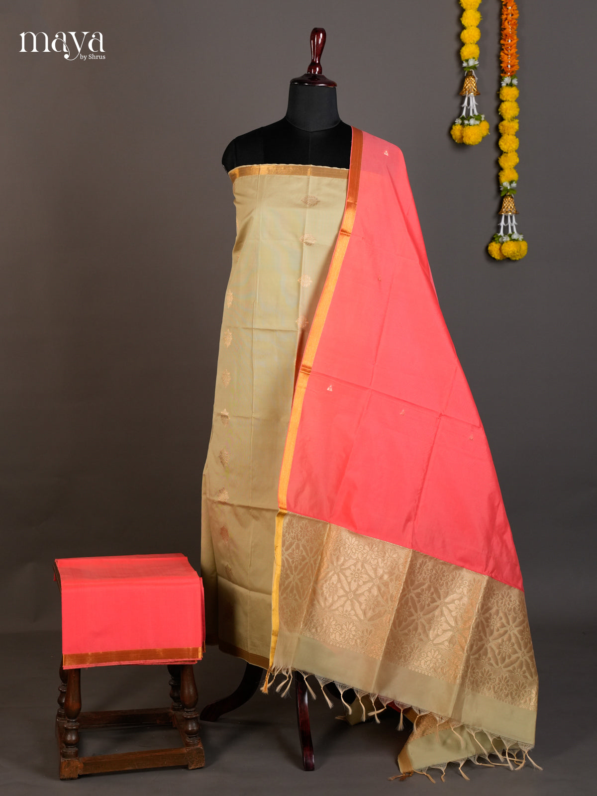semi softsilk salwar - MED20117