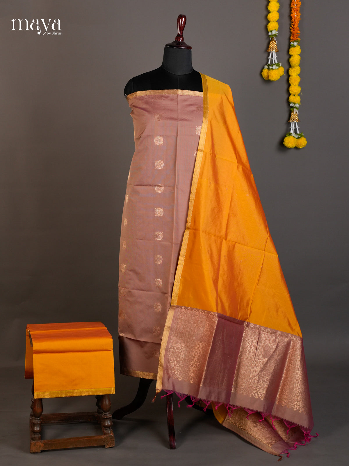 semi softsilk salwar - MED20118