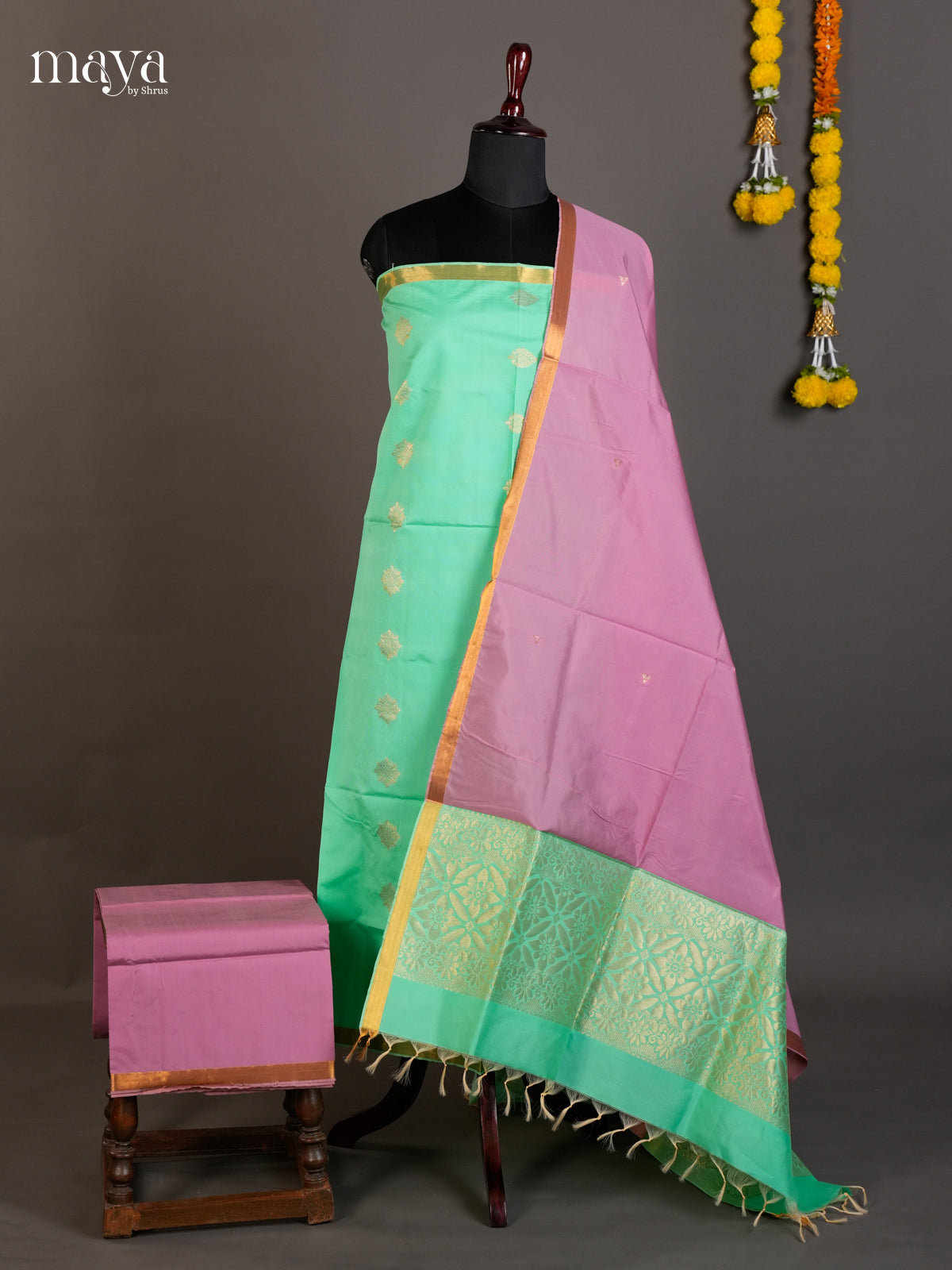 semi softsilk salwar - MED20119